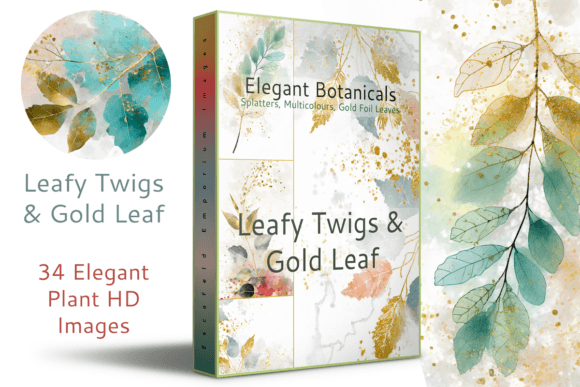 Download Elegant Botanicals - Leafy Twigs &amp; Gold - Botanicals Collection