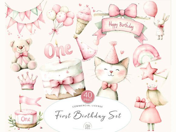 Download First Birthday Clipart - Birthday clipart Collection