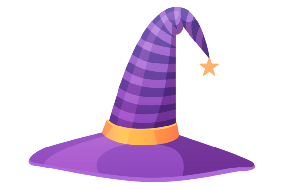 Download Purple Witch Hat Cartoon Icon. Fantasy C - Cartoon icon Collection