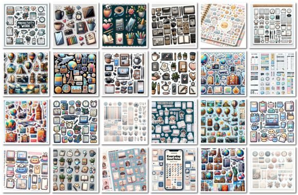 Download Midjourney Prompts for Planner Stickers - Midjourney Collection