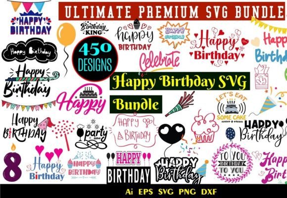Download 450 Birthday Clipart SVG Hand-drawn Clip - Birthday clipart Collection