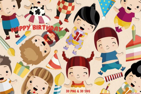Download Birthday Clipart | Set of 30&nbsp; - Birthday clipart Collection