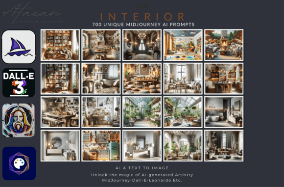 Download 700 MidJourney Prompts Interior Design - Midjourney Collection