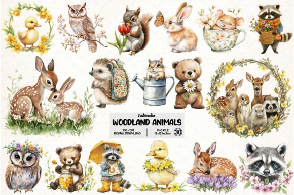 Download Forest Spring Woodland Animals Clipart - Spring woodland animals Collection